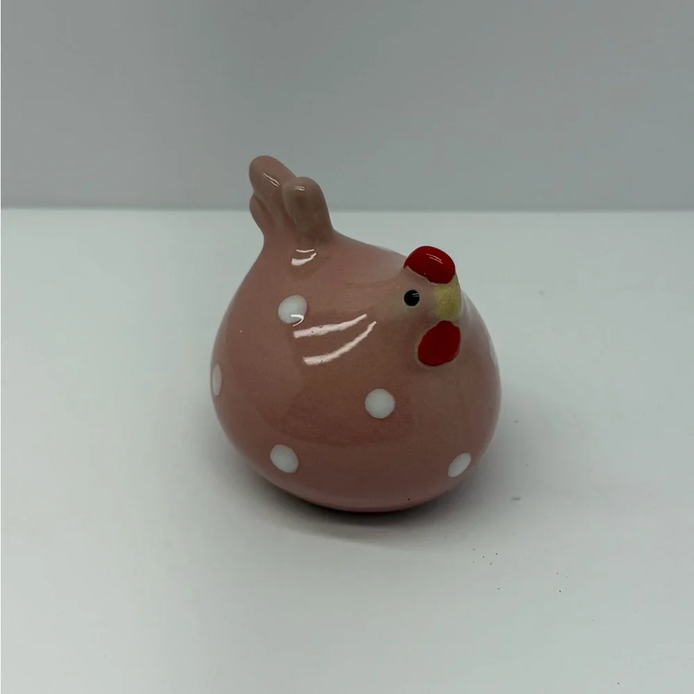 Vintage Ceramic Chicken Figurines Set Cottagecore set of four 2.5” - Picture 2 of 8